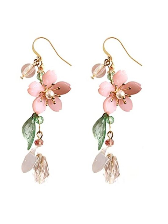 Jewelry - Pink Flower Dangle Earrings